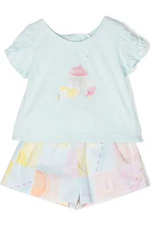 Lapin House Set de shorts y playera con estampado gráfico