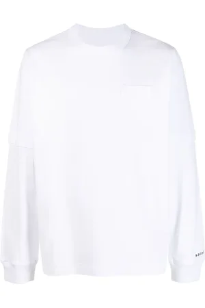 SACAI Suéter a capas con logo estampado