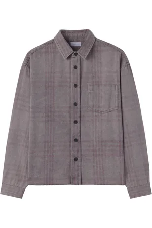 JOHN ELLIOTT Camisa con cuadros estampados y efecto desgastado