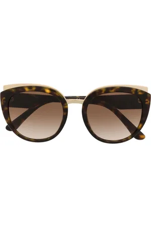 Dolce & Gabbana Lentes de sol con armazón cat eye estilo carey