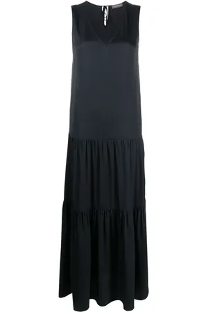 LORENA ANTONIAZZI Vestido acampanado con cuello en V