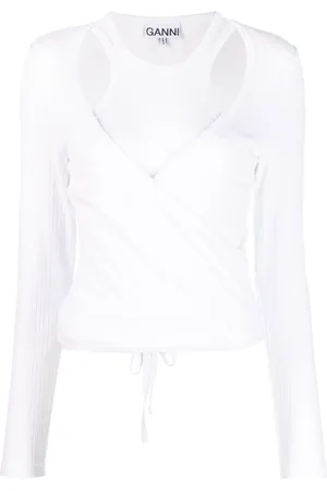 Ganni Top con detalle de aberturas