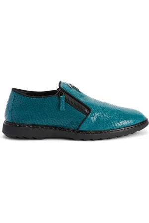 Giuseppe Zanotti Mocasines con efecto de piel de serpiente