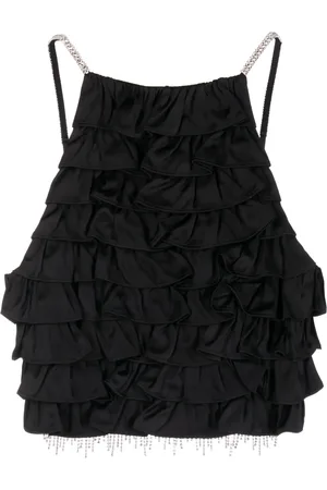 Shushu/Tong Top corto con detalles de cristal
