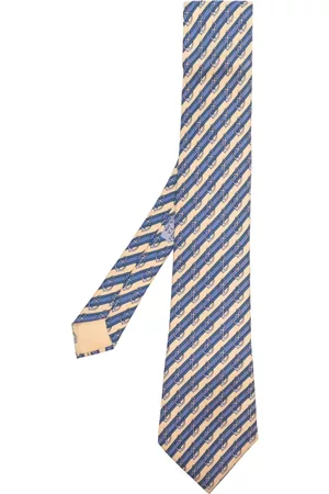 Hermès Hombre Corbatas - Corbata de seda con ancla estampada 2000 pre-owned