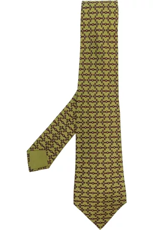 Hermès Hombre Pajaritas - Corbata de seda con moño estampado 2000 pre-owned