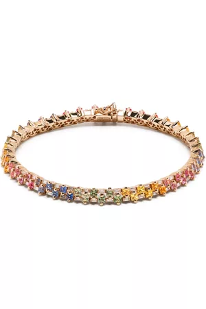 Suzanne Kalan Pulsera Princess Stack mini en oro amarillo de 18kt con zafiro