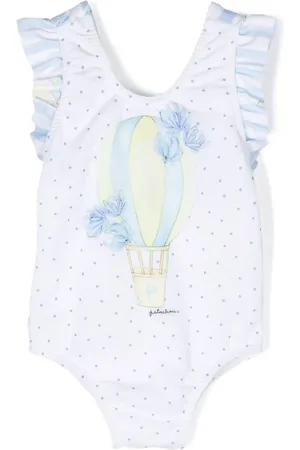 PATACHOU Traje con estampado gráfico y ribete de volantes