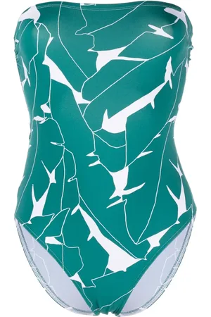 ERES Traje de baño estilo bustier con estampado abstracto