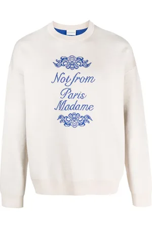 Drôle de Monsieur Suéter tejido en intarsia con logo estampado