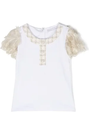 PATACHOU Playera con mangas de encaje