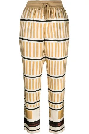 LORENA ANTONIAZZI Pantalones capri con motivo de rayas