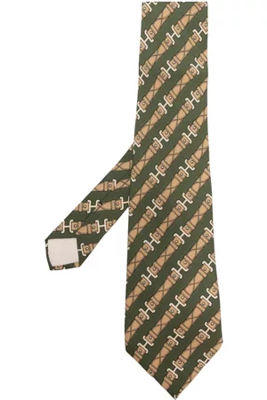 Hermès Hombre Corbatas - Corbata de seda con estampado 2000 pre-owned