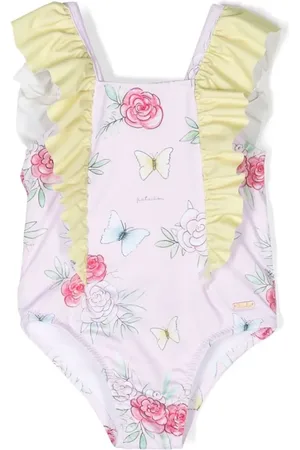 PATACHOU Traje con estampado gráfico y ribete de volantes