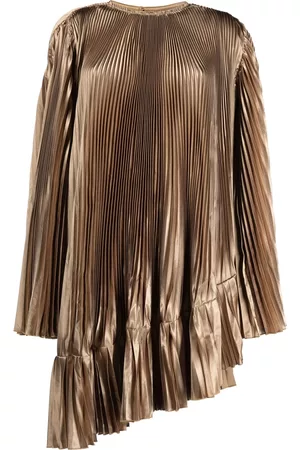 L'IDEE Mujer Asimétricas - Fully-pleated asymmetric hem blouse