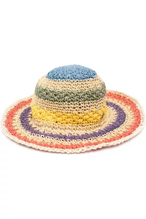 Twin-Set Mujer Sombreros - Interwoven-design paper raffia hat