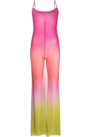 GCDS Jumpsuit de tul transparente