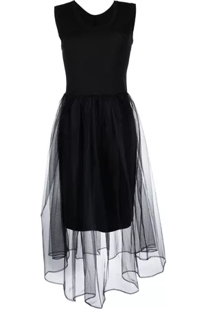 JNBY Mujer Vestidos - Sleeveless tulle-panel dress