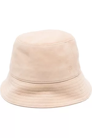HELEN Mujer Sombreros - Dropped-brim suede bucket hat