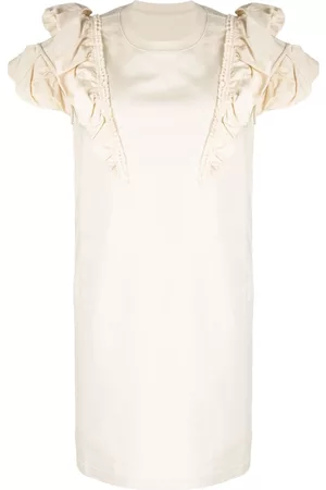 JNBY Mujer Cortos - Ruffled-detailed short-sleeved dress