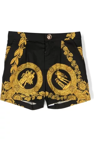 VERSACE Shorts - Barocco-print cotton shorts