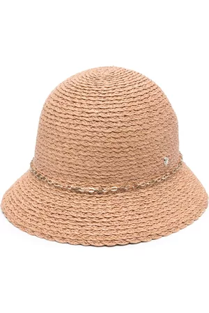 HELEN Mujer Sombreros - Chain-link detail raffia sun hat