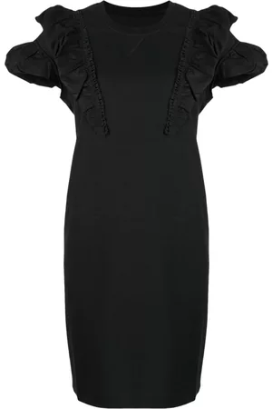 JNBY Mujer Cortos - Ruffled-detailed short-sleeved dress
