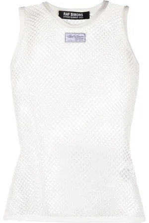 RAF SIMONS Top con cuello redondo