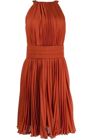 Max Mara Vestido sin mangas con detalle fruncido