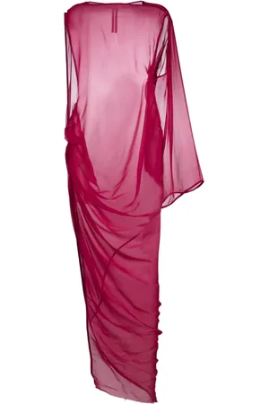 Rick Owens Vestido asimétrico drapeado