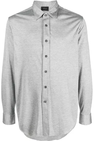 BRIONI Camisa con efecto melange y botones