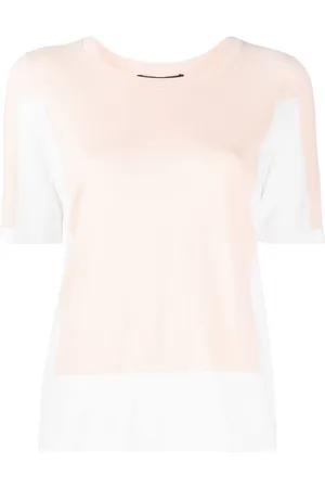 Paule Ka Top tejido con diseño de dos tonos
