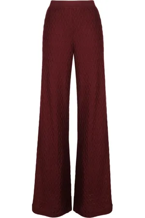 Missoni Pantalones tejidos con diseño acampanado