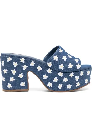 Larroude Mules con bordado floral