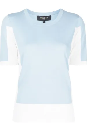 Paule Ka Top tejido con diseño de dos tonos