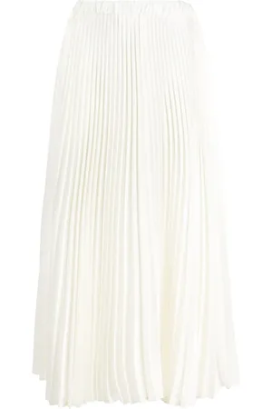 Jil Sander Falda midi con diseño plisado