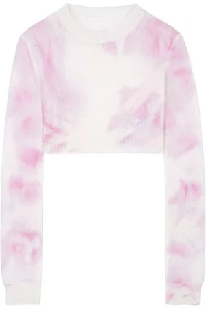 Maison Margiela Suéter corto con motivo tie-dye