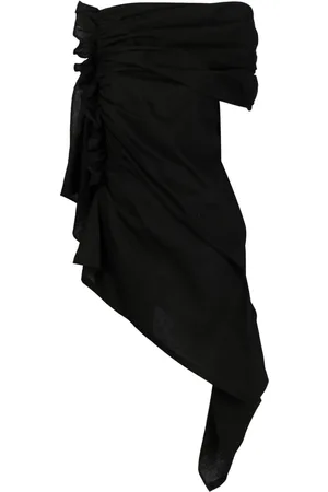 YOHJI YAMAMOTO Vestido fruncido con un hombro descubierto