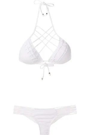 AMIR SLAMA Bikini con tiras en forma de malla