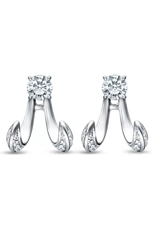 Tasaki Aretes Danger Fang en oro blanco de 18kt con diamantes