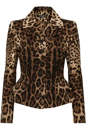 Dolce & Gabbana Blazer con botones y estampado de leopardo