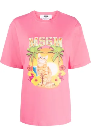 Msgm Playera con estampado gráfico