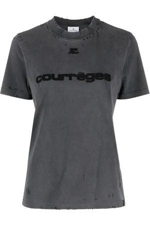 Courrèges Playera con parche del logo