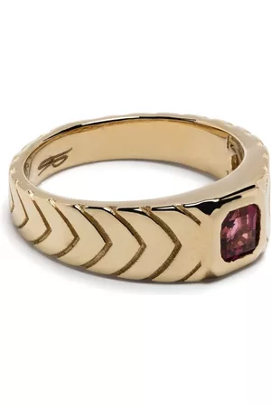 JACQUIE AICHE Anillo en oro amarillo de 14kt con turmalina