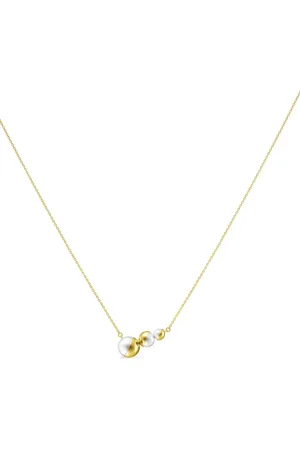 Tasaki Collar M/G ARLEQUIN SLASHED en oro amarillo de 18kt con perlas de agua dulce