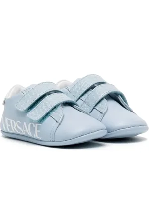 VERSACE Tenis con cierre autoadherente y logo estampado