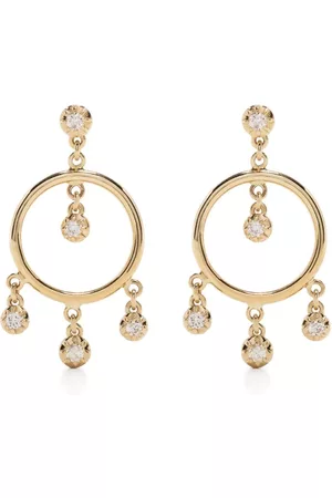 JACQUIE AICHE Arracada Sophie Shaker en oro amarillo de 14kt con diamantes