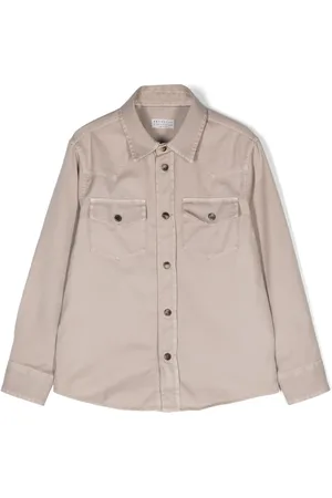 Brunello Cucinelli Camisa manga larga con botones