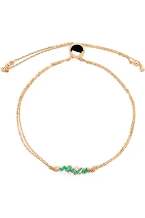 Suzanne Kalan Pulsera Willow en oro amarillo de 18kt con esmeraldas