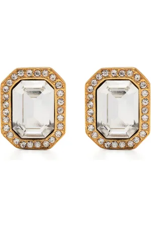 Kenneth Jay Lane Aretes con detalles de cristal
